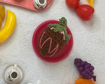Crochet chocolate covered strawberry | PDF Pattern