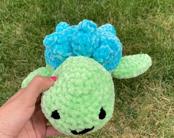 Crochet Blueberry turtle plush PDF pattern