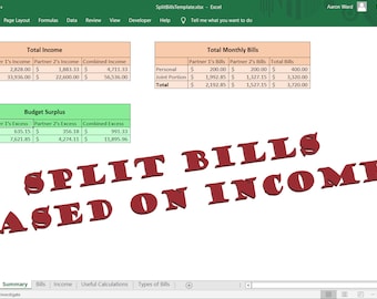 Income Based Couples Budget (split bills based on income)