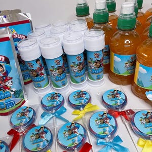 Papeterie et gourmandises personnalisées thème Pat'patrouille