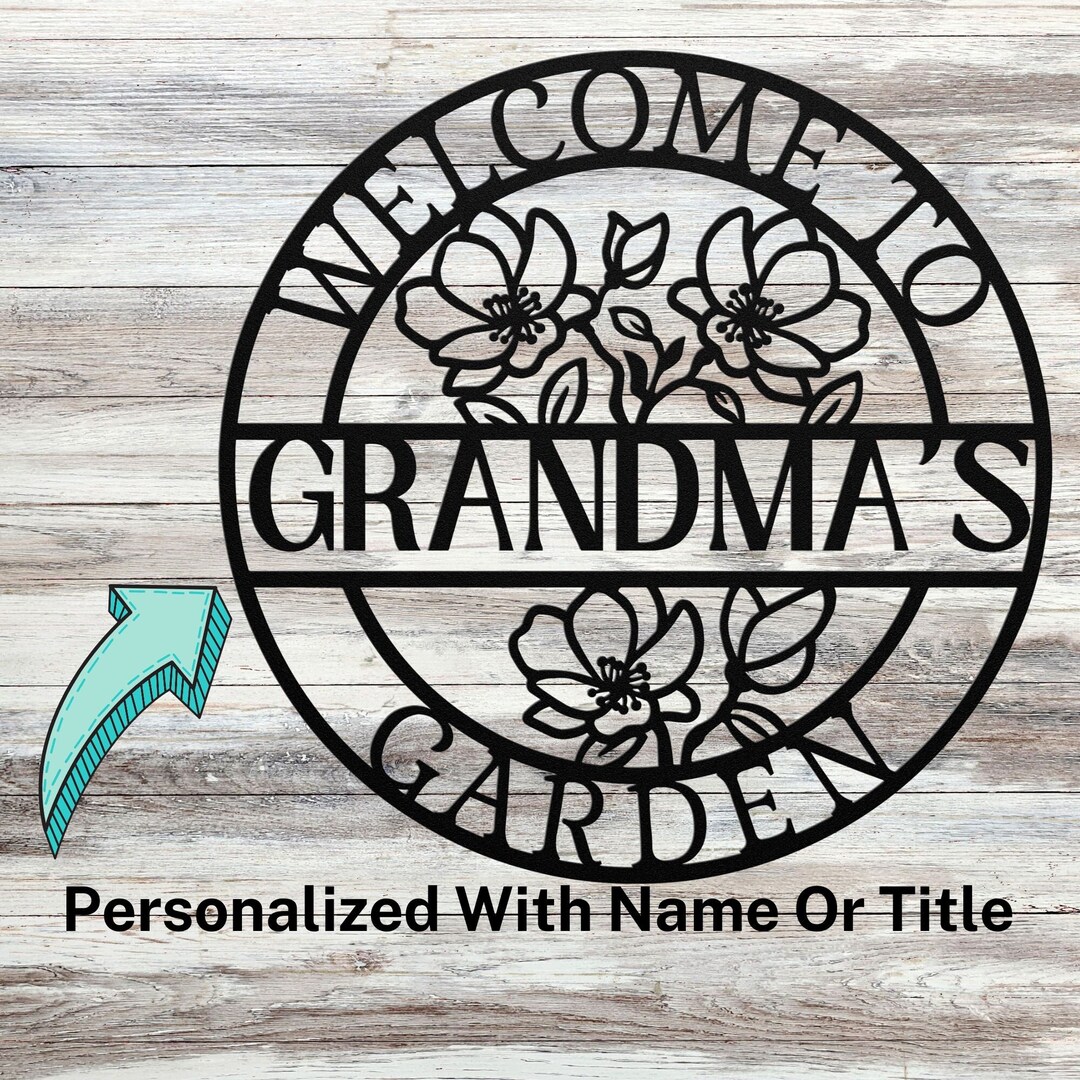 Personalized Garden Metal Sign: Custom Outdoor Decor - Etsy