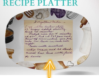 Custom Handwriting Recipe Platter: Family Keepsake Serving Tray