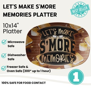 Smores Tray, Smores Station Plate Caddy Bar, Making Smore Memories, S&#39;mores Station, Smores Serving Platter, Great For Parties or Camping