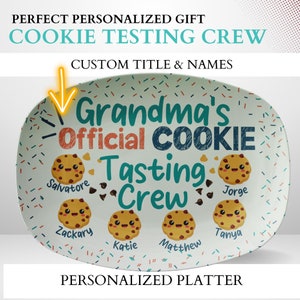 Personalized Grandma&#39;s Cookie Platter: Custom Grandkids Names