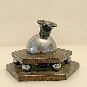 paper press, inkwell, sphero meteore, jeans reix, hammered iron forge, art deco