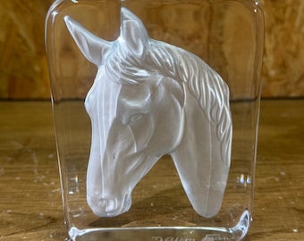 Presse-papier Cristal Daum France Cheval