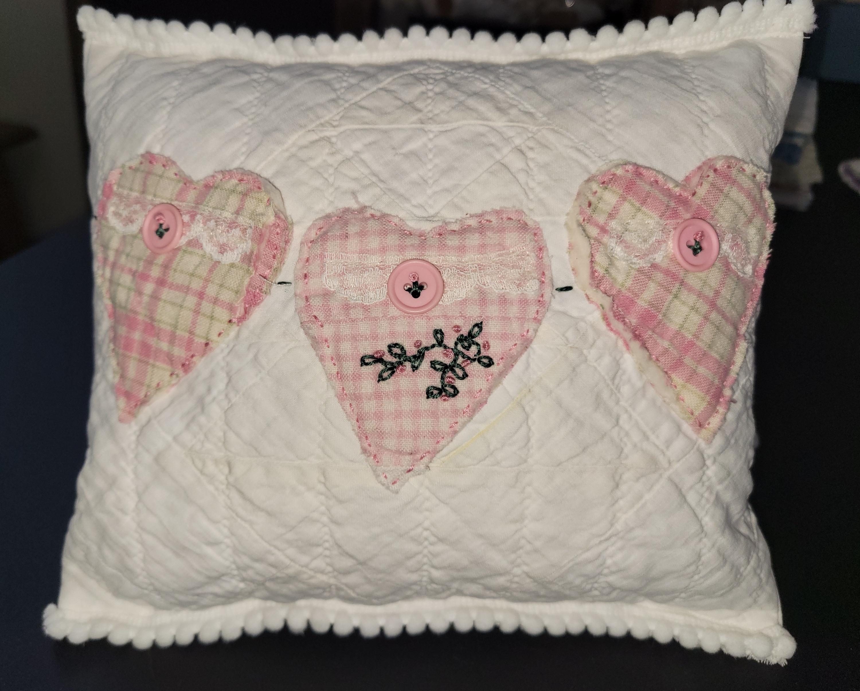 Blush Pink and White Lace Heart BRIDAL pillow or ornament Pink Floral Tea Shabby Chic Heart Pillow - Etsy main image 2