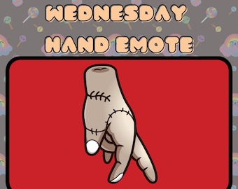 Woensdaghand-emote / Sub-emote / Twitch / Griezelig / Discord / Bit-emote / Emotes / Horror / Streamer / Gamer / Emote-commissie / P2U