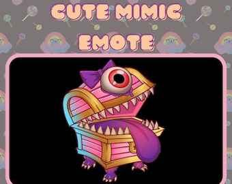 Geanimeerde mimic-emote / sub-emote / Twitch / Treasure / Discord / Bit-emote / emotes / horror / streamer / gamer / emote-commissie / P2U