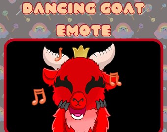 Geit Duivel Emote / Sub Emote / Twitch / Dansen / Discord / Bit Emote / Emotes / Horror / Streamer / Gamer / Emote Commissie / P2U / Muziek