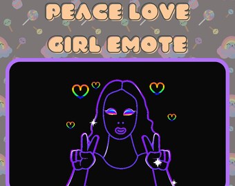 Geanimeerde Rainbow Love Emote / Sub Badges / Sub Emote / Bit Emote / Emotes Commissie / Twitch Emote / Peace Emotes / Gamer / Streamer / Bit Badges