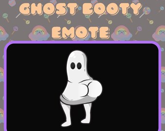 Geanimeerde Ghost Booty Emote, Twitch, Discord, Bit Emote, Sub Emote, Emotes Commissies, Streamer, Gamer, Apex, Trovo, Youtube, Premade, Gif