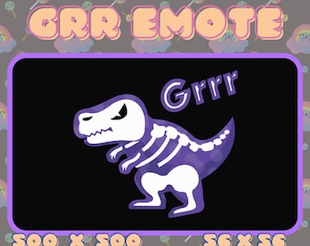 Dinosaurus-emote/geanimeerde emote/horror-emote/sub-emote/bit-emote/emotes Commissie/twitch-emote/onenigheid-emote/gamer/streamer/trovo