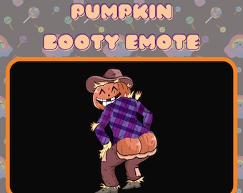 Dancing Pumpkin Booty Emote / Sub Emote / Twitch / Halloween / Discord / Bit Emote / Emotes / Trovo / Streamer / Gamer / Emote Commissie /