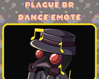 Dancing Plague Doctor Emote / Sub Emote / Twitch / Halloween / Discord / Bit Emote / Emotes / Trovo / Streamer / Gamer / Emote Commissie