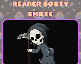 Dancing Reaper Booty Emote / Sub Emote / Twitch / Halloween / Discord / Bit Emote / Emotes / Trovo / Streamer / Gamer / Emote Commissie /