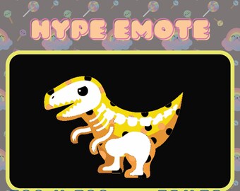 Dinosaurus-emote/geanimeerde emote/hype-emote/sub-emote/bit-emote/emotes Commissie/twitch-emote/onenigheid-emote/gamer/streamer/trovo