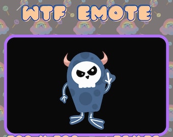 Geanimeerde middelvinger-emote, WTF-emotes, Twitch, Discord, Bit-emote, sub-emote, emotes-commissies, streamer, gamer, premade, YouTube,