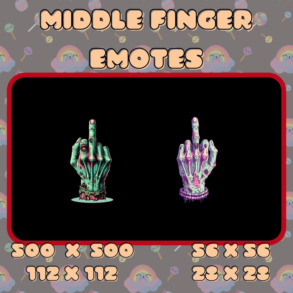 Animated Middle Finger Emote / Sub Emote / Twitch / Flipping the Bird
