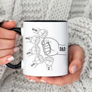 Fist Bump Dad Mug, Dad Gifts, Fathers Day Gifts From Daughter, Gifts For Him, Personalized Gifts, Coffee Mug, Father Gifts, Mug Design