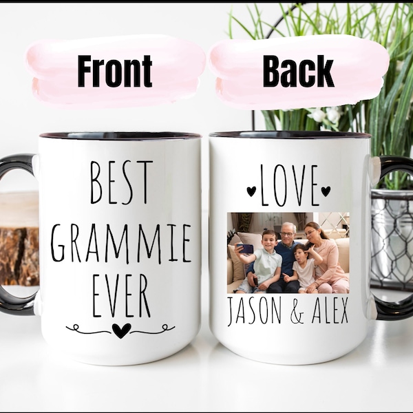 Best Grammie Ever Mug, Photo Mug For Grammie, Personalized Mug With Picture,  Grandmother Gift, Kids Photo Mug, Grammie Mug, Custom Picture