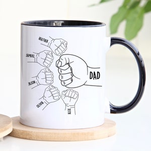 Dad Gifts, Fist Bump Dad Mug, Fathers Day Gifts From Daughter, Gifts For Him, Personalized Gifts, Coffee Mug, Father Gifts, Mug Design