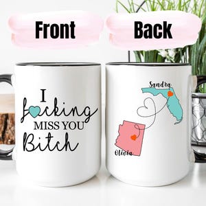 Long Distance Friendship Mug, Friends Gift, Moving Away States Mug