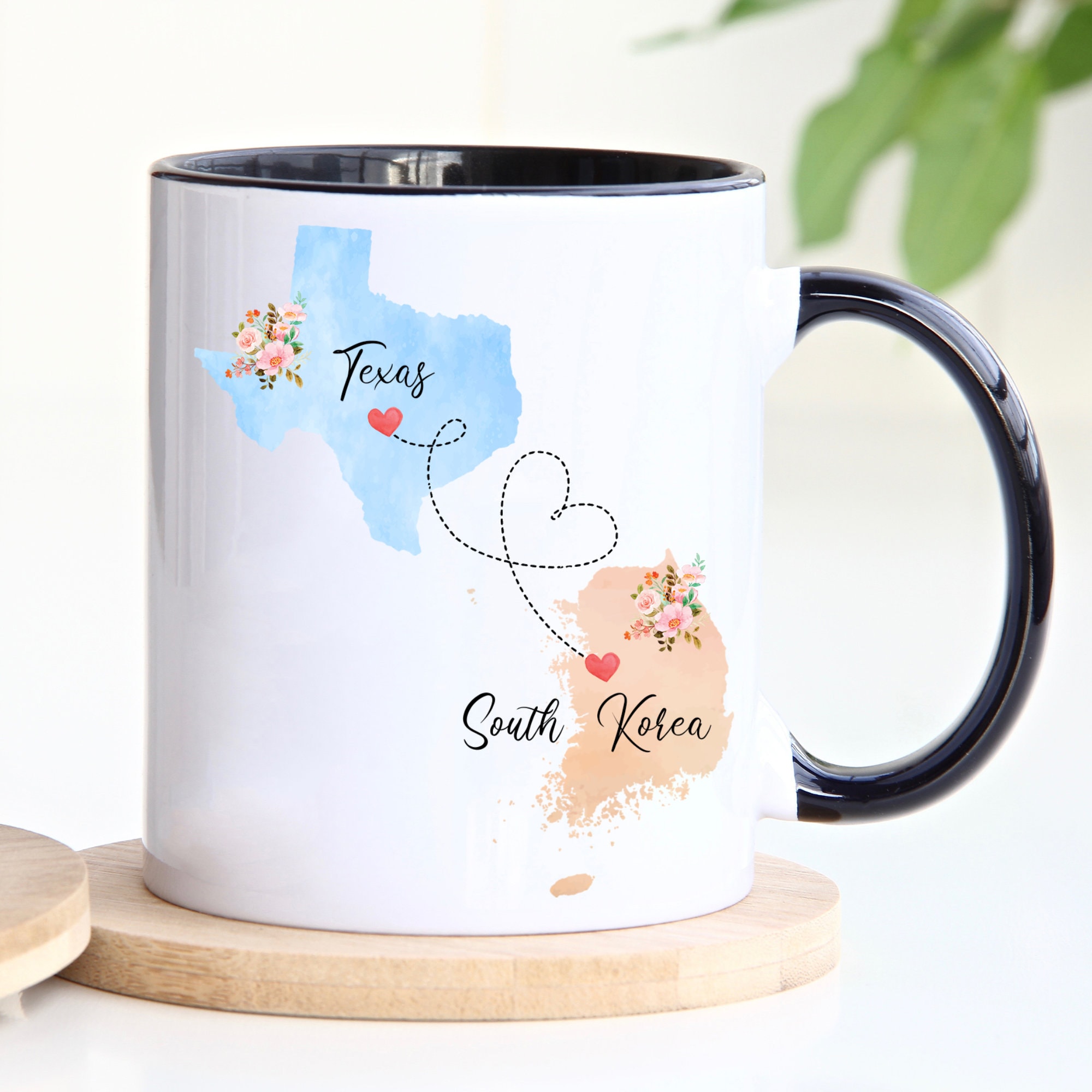 State Mugs Texas South Korea Mug, South Korea Texas Mug, State to State, Two State ...
