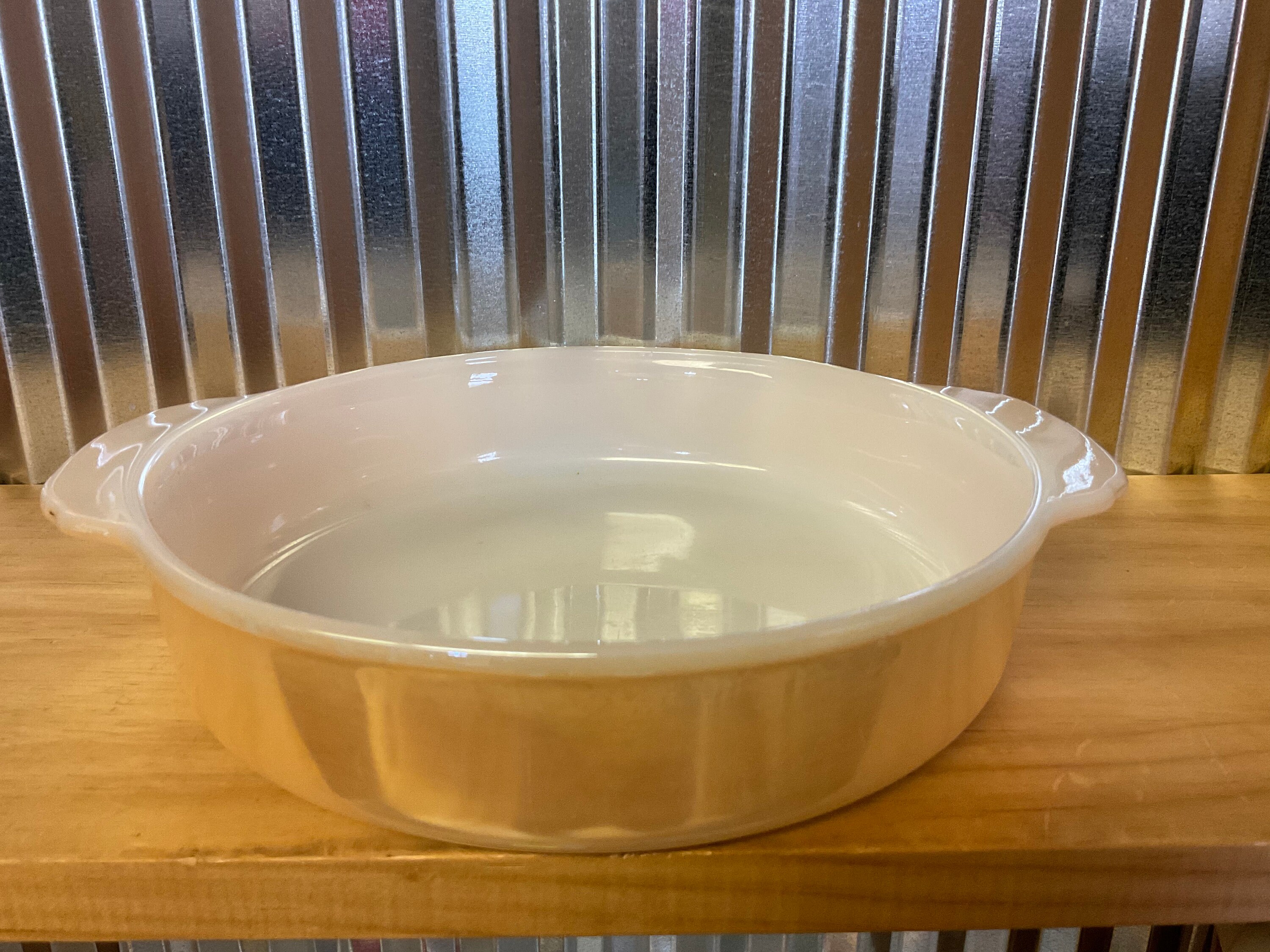 Fire-King - パン粉 Fire King Peach Luster Loaf/baking Dish Block FIRE KING Logo