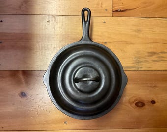 ◆ぴーたん◆ 1930's Crescent Foundry Ozark Skillet With Beehive Lid S