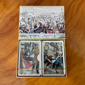 NIB 1980&#39;s Austrian Piatnik &quot;Winter Skating&quot; Playing Cards  S-1863