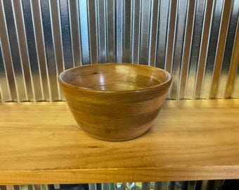 Hand turned Six Inch Hand Turned Banded HARDWOOD BOWL made in WI  S-2527