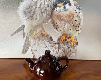 Epicurious No.112 Brown Glaze Ming Tea Co. Hartford Conn. Miniature Tea Pot Made in Japan S-336