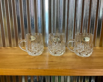 1980's Yugoslavian 24% Lead Crystal Demitasse Cups S-993