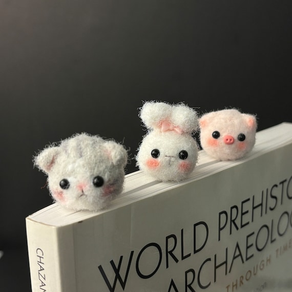 Ladaidra Brown Fhgksm Crochet Animal Bookmarks Handmade Knitted Bookmarks Christmas Stocking - View #4