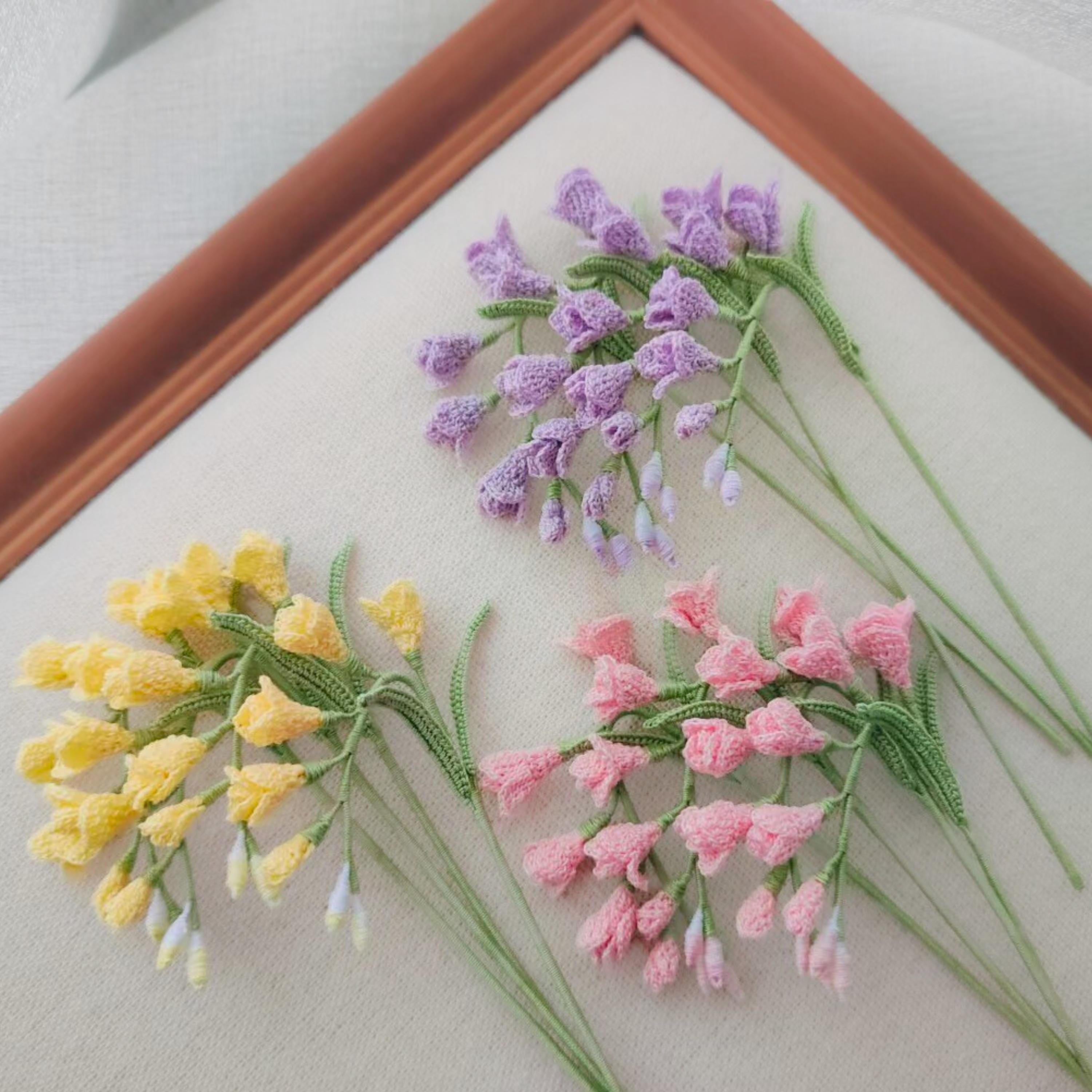29 Wisteria Crochet Patterns for Floral Decor, Garlands, and Gifts 25 Freesia Sunflower Iris Wisteria Bookmark Micro Crochet