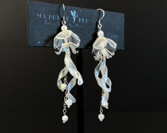 Jellyfish Earrings: Fairy Core Shimmery Oceancore Beach Jewelry Shimmery Jelly Fish Sea Themed