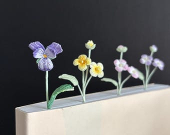February Birth Flower Violet Primrose Birthflower Gift For Mom Daughter Newborn Birthday  Handmade Floral Book Lover Keepsake Cottagecore