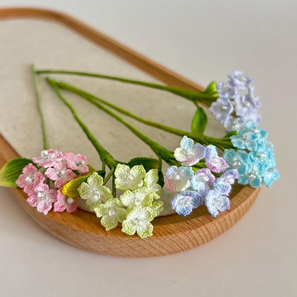 Hydrangea Flower Bookmark Handmade Crochet Dandelion Flower Wild Rose Lily of the Valley Spring Garden Cottage Core Book Lover Gift for her