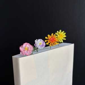 Peony Chrysanthemum Flower for Mom Micro Crochet Mothers Day Book Club Gifts Bookworms Birthday Present It’s the perfect gift for moms, students, or anyone born in these months, combining beauty and thoughtfulness.
