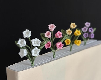 May Birthflower Hawthorn Flower Bookmark Micro Crochet Gift For Mom Daughter Newborn Birthday Spring Mothers Day Book Lover Garden Core Gift