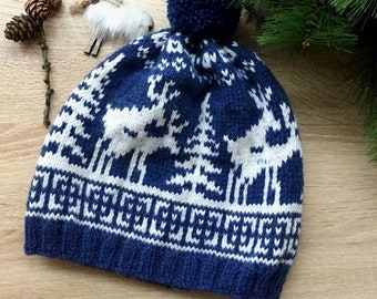 Fornicating Deer Knit Hat Pattern, Deer Sex Hat