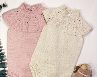 5 SIZE, PDF Knitted Pattern, Knitted romper, Knitted body