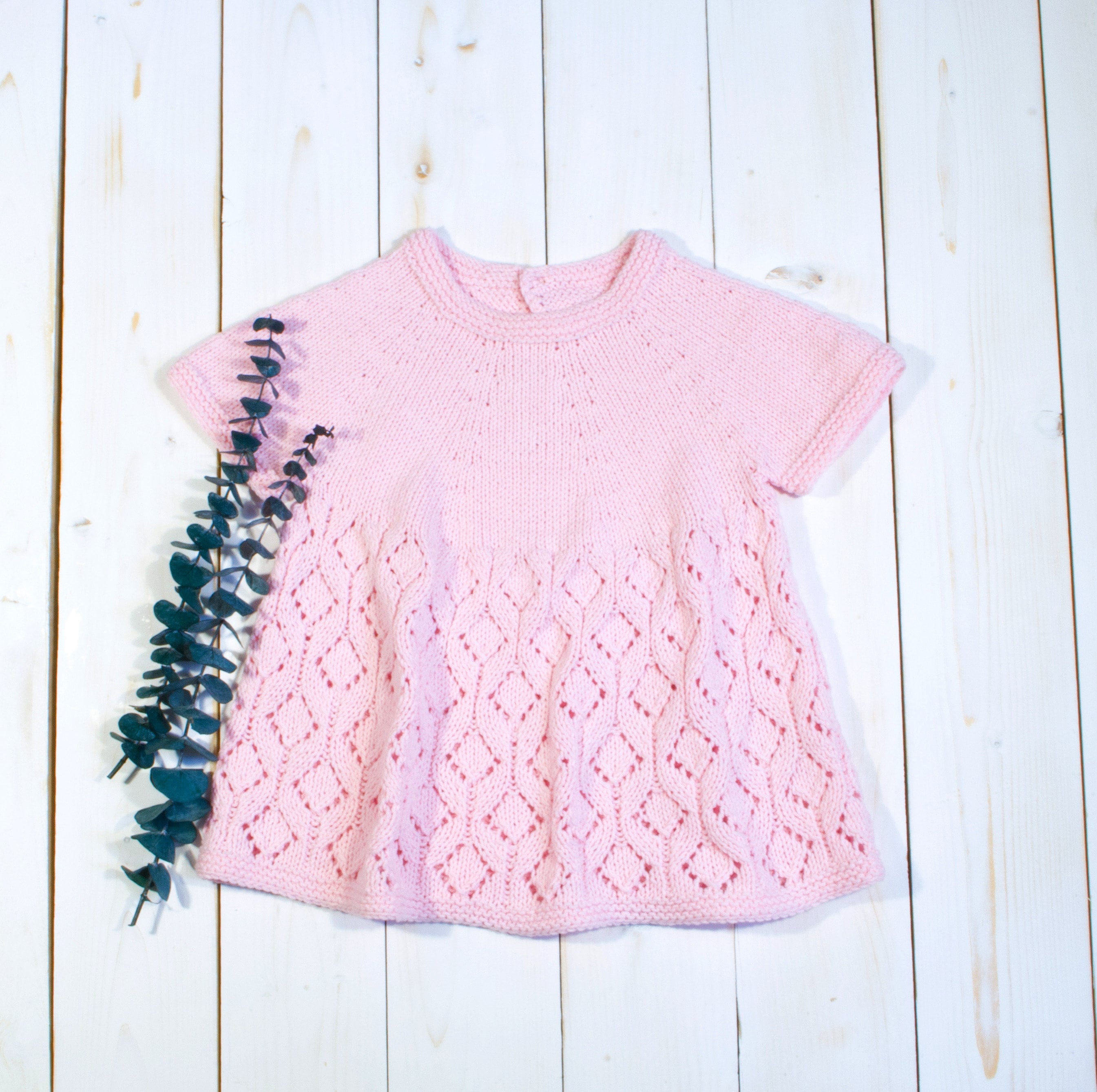 PDF Baby Dress Knitting Pattern, Lace Yoke Dress Knitting Pattern, Pattern  for 5 Sizes - Etsy
