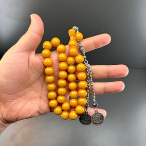 Faturan Amber Rosary, Bakelite rosary, Large Size, muslim rosary, Misbaha, islamic gift Rosary,Tasbih, tasbeeh, Amber, islamic Rosary, sibha