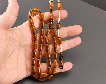 Faturan Amber Rosary, Muslim Rosary 33 islamic Rosary, Misbaha, Tasbih, Tasbeeh, islamic Prayer beads, muslim gift, İslamic gift, tespih