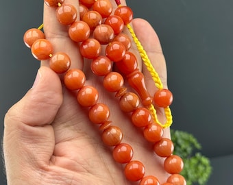 Faturan Amber Rosary, LARGE SİZE Rosary 33 İslamic Rosary, Misbaha, Tasbih, Tasbeeh, masbah, İslamic Gift, Muslim Gift, tespih,muslim rosary