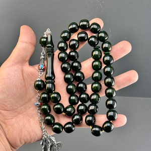 Faturan Amber Rosary, LARGE SİZE 45 beads islamic Rosary, Misbaha, Tasbih, Tasbeeh, tesbih,muslim gift, sibha, masbaha, İslamic prayer beads