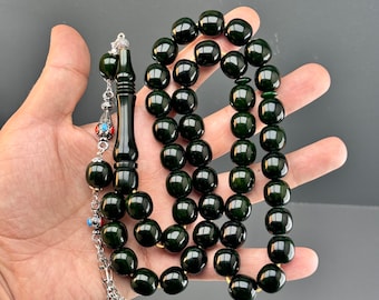 Faturan Amber Rosary, LARGE SİZE 45 beads islamic Rosary, Misbaha, Tasbih, Tasbeeh, tesbih,muslim gift, sibha, masbaha, İslamic prayer beads