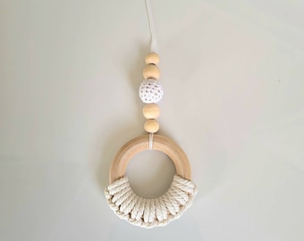 Difusor de aceite esencial para automóvil, Accesorios para automóvil colgantes Boho, Decoración de espejo retrovisor, Difusor de automóvil Macrame, Ambientador natural para automóvil o hogar